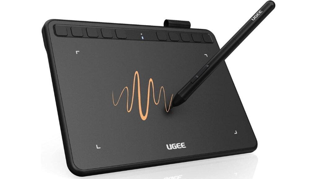 Tablet digital Ugee sin pantalla, Lapiz para tableta y botonos para pinceles