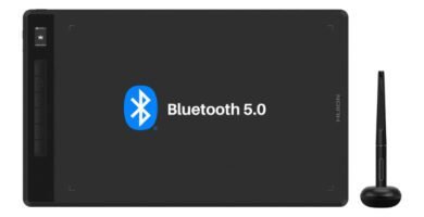 Tableta de Dibujo Gráfico Digital Recargable de 13,6×8,5 Pulgadas con Bluetooth 5.0 Inalámbrica