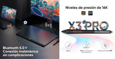 Tableta Gráfica Dibujo Digital Bluetooth con Lapiz X3Pro de 16k Niveles de Presión, Tableta de Dibujo con Teclas Expresas Inalámbrica (11”x7”)